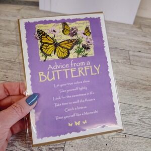 Advice For Life Butterfly Card Inspirational Message Blank Note Card Any Occasio